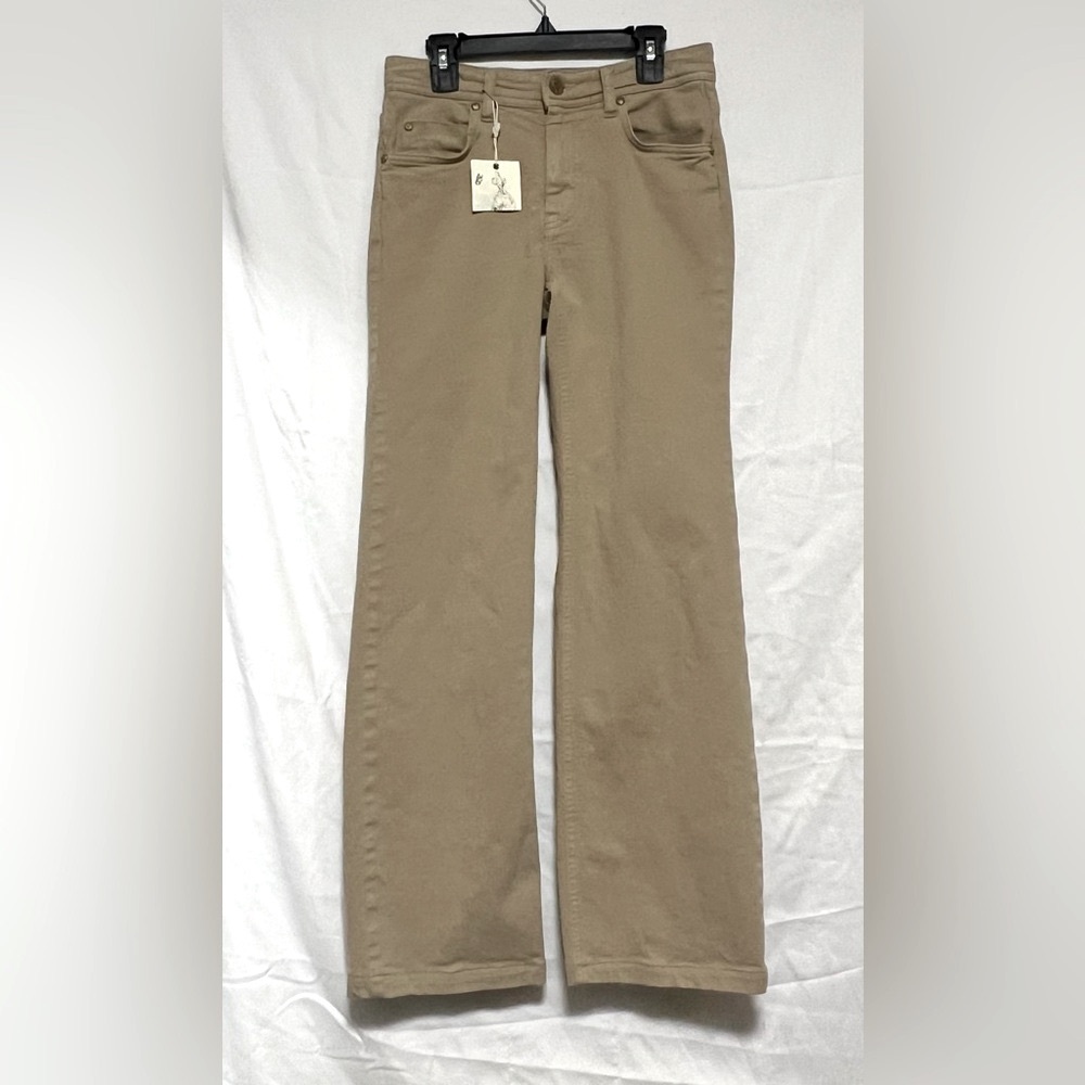 MiH Milan Trouser Wide Leg Cotton Jeans Work Wear Office Casual Neutral Pants - Picture 4 of 13
